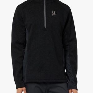 SPYDER Quarter-Zip Pullover Sweater - NWOT Outerlayer Black Men's M